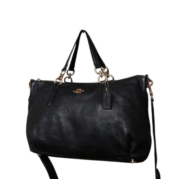 Coach Ally Leather Zip Shoulder Satchel Great Condition F30565 - Picture 3 of 9